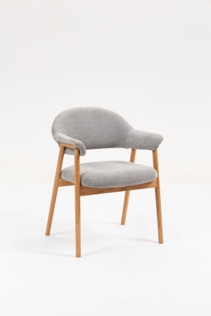 Стул обеденный Tavu с деревянными ножками серый 2 шт.