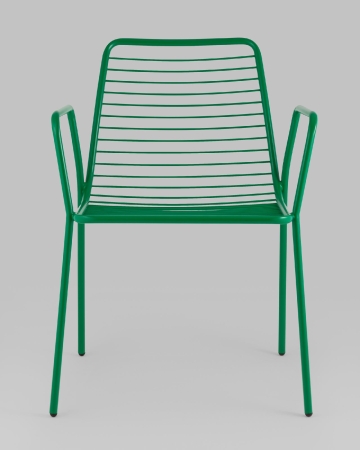 Стул с подлокотниками Дели металл зеленый