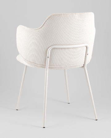 Стул обеденный Eira вельвет белый