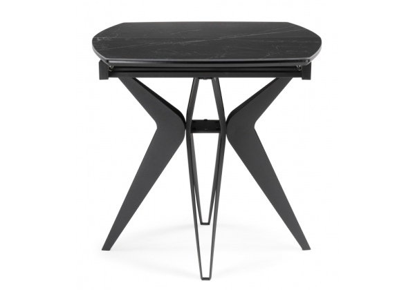 Керамический стол Риполь 140(180)х80 черный мрамор, черный