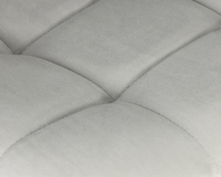 Стул барный NICOLE черные матовые ножки, светло-серый велюр 108-52