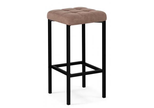Барный стул Лофт микровелюр катания корица, черный матовый