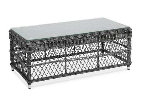 Стол журнальный "Гранд Латте" из искусственного ротанга, графит