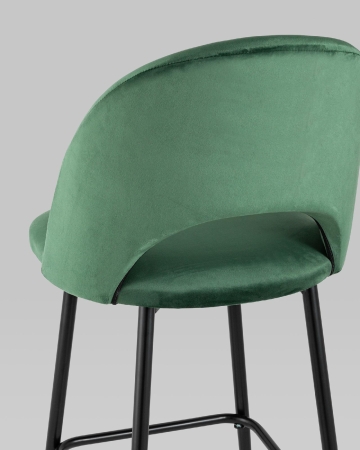 Стул барный Меган велюр зеленый 2 шт.