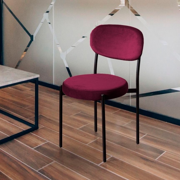 Стул Mason бархат винно-красный