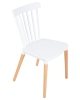 Набор 4 шт Стул обеденный THEO, ножки светлый бук белый (W-02)