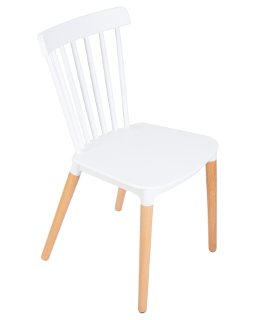 Набор 4 шт Стул обеденный THEO, ножки светлый бук белый (W-02)