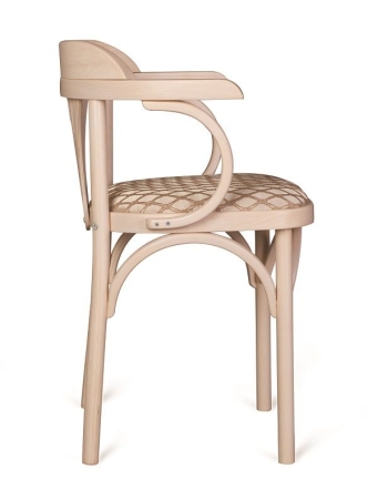 Деревянный стул Венский беленый дуб с мягким сиденьем из ткани