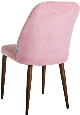 Стул Alen розовый, темный орех