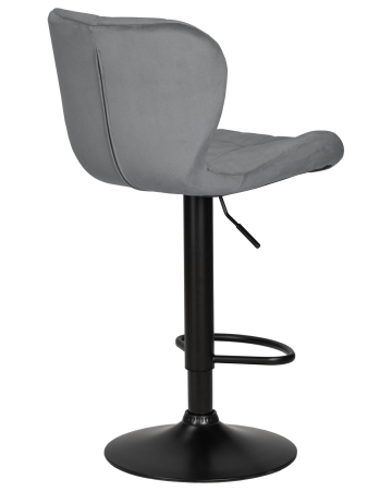 Набор 2 шт Стул барный BARNY BLACK, серый велюр (MJ9-75)