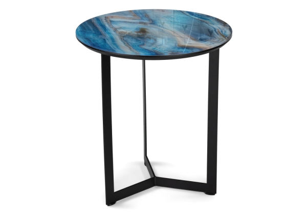Журнальный стол Роб D-450 45х50 лазурит, черный