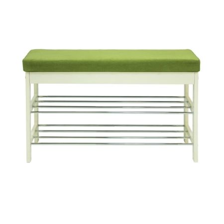 Банкетка "Грейс" дуб шампань, ткань Verona apple зеленый, Ls