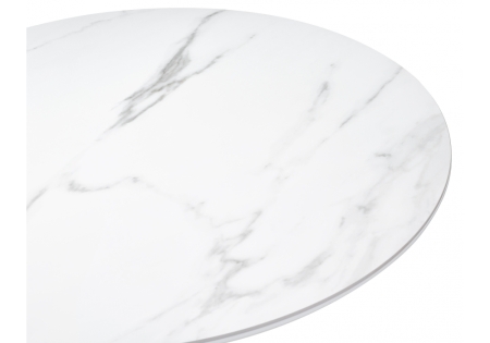 Керамический стол Тулип 90х74 белый мрамор, белый