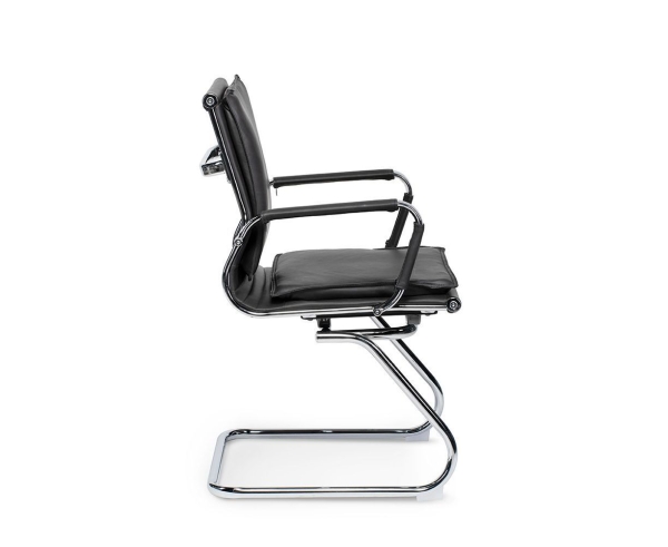 Кресло офисное Харман CF (черный) хром черная экокожа