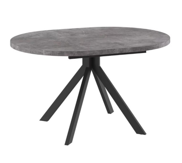 Стол круглый раздвижной "RONDO-100+35" черный