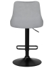 Стул барный JOSEPH черный, серый велюр MJ9-75