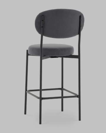 Стул полубарный Бриф DD велюр темно-серый