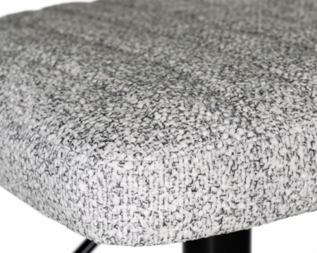 Набор 2 шт Стул барный CHARLY BLACK, светло-серый твид (LEO04)