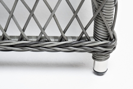 Стол журнальный "Гранд Латте" из искусственного ротанга, графит