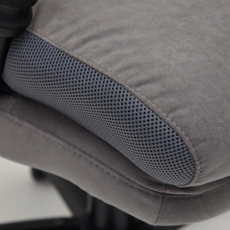 Кресло DUKE флок и ткань, серый