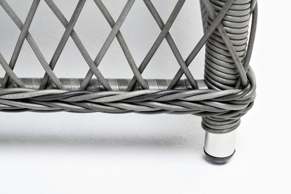 Стол журнальный "Гранд Латте" из искусственного ротанга, графит