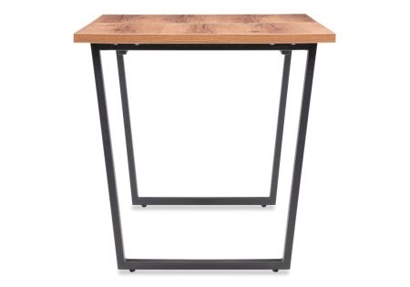 Стол деревянный Лота Лофт 140*25 мм дуб делано темный, матовый черный