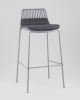 Стул барный Louran с подушкой серый