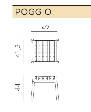 Табурет пластиковый Poggio Табурет пластиковый Poggio