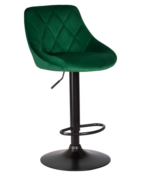Набор 2 шт Стул барный LOGAN BLACK, зеленый велюр (MJ9-88)