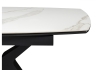 Керамический стол Риполь 140(180)х80 белый мрамор snow white, черный