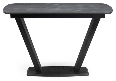 Керамический стол Петир 120(160)х80х75 серый, черный