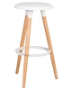 Набор 4 шт Табурет барный ROYCE, ножки светлый бук белый (W-02)