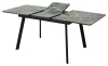 Стол АРУБА 140 ШТОРМ, стекло, черный каркас