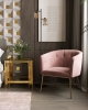 Кресло Шале велюр розовый