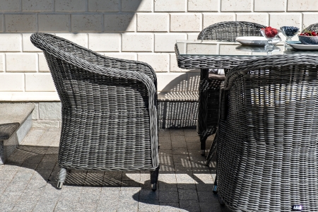 "Равенна" плетеное кресло из искусственного ротанга, графит