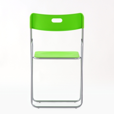 Стул N-299 Fold металлокаркас, пластик светло-зеленый