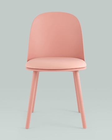 Стул Fog с подушкой пластик пыльно-розовый