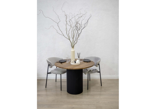 Стол деревянный Барел 100 орех кантри, черный