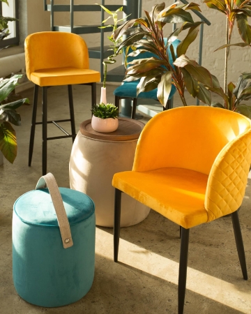 Стул Оскар велюр оранжевый