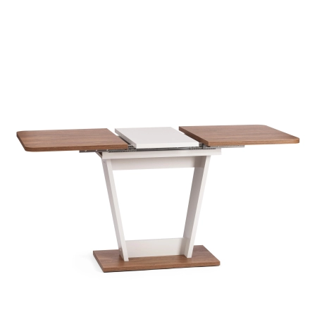 Стол обеденный FOX раздвижной, дерево, темное дерево, белый