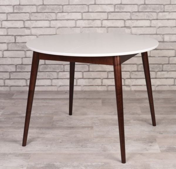 Стол Алиса-1000 белый, темный раздвижной