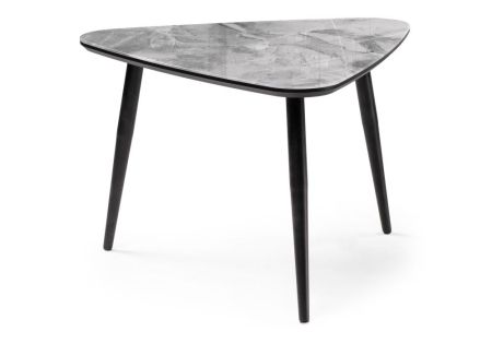 Стеклянный стол Рамси мрамор серый