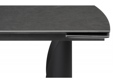 Керамический стол Готланд 180(240)х90х79 серый, черный