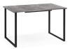 Стол деревянный Лиман 117 (157) x 77 бетон светлый, черный матовый