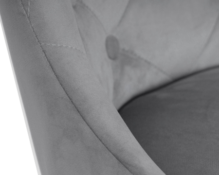 Набор 2 шт Стул барный JOSEPH BLACK, серый велюр (MJ9-75)