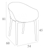 Кресло пластиковое Sky белое Кресло пластиковое Sky белое