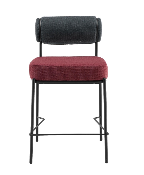 Стул полубарный Ponpoun темно-серый бордо