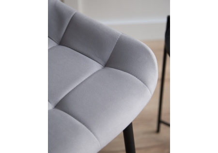 Барный стул Челси светло-серый (zd 960), черный