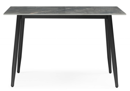 Керамический стол Rion 120 серый мрамор, черный