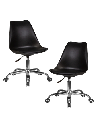 Набор 2 шт Офисное кресло для персонала MICKEY, черный